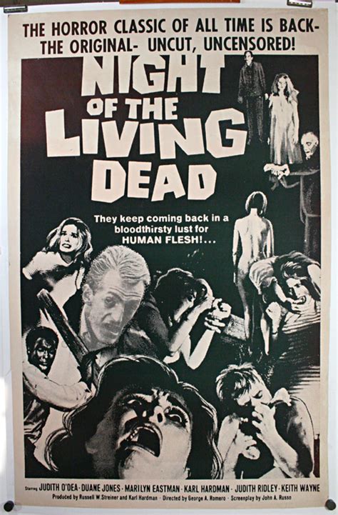 Night Of The Living Dead Vintage Horror Movie Poster Wall Art — Museum