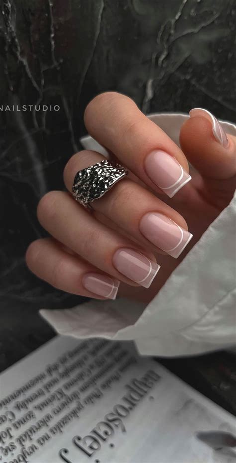 Indulge in the Classic Elegance of French Nails : Classic Double French ...