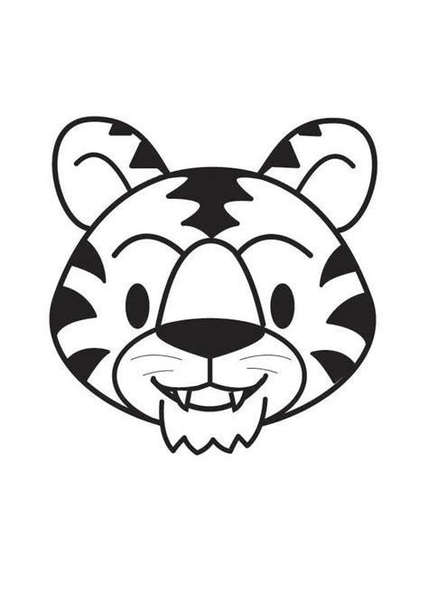 Dibujo Para Colorear Cabeza De Tigre Dibujos Para Imprimir Gratis