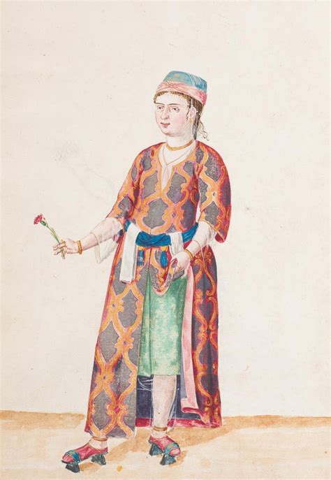 Turkish Woman At Home Ottoman Turkish Garment Database