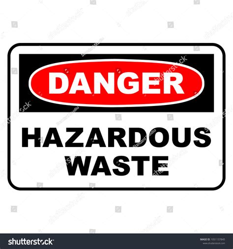 Danger Hazardous Waste Sign Danger Sign Stock Vector Royalty Free