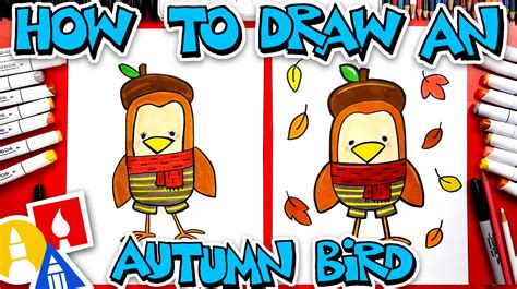 How To Draw An Autumn Bird Art For Kids Hub