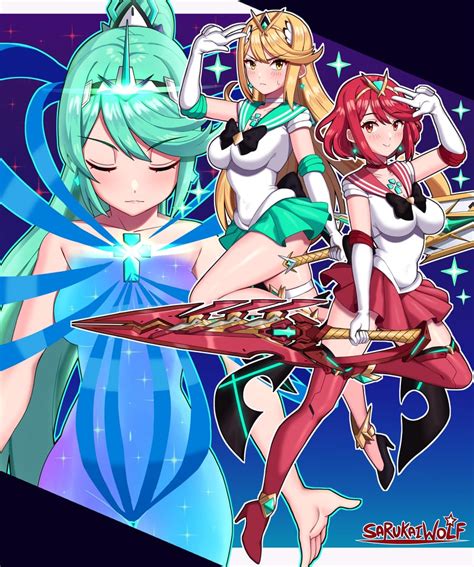 Pyra Mythra And Pneuma Xenoblade Chronicles And More Drawn By Sarukaiwolf Danbooru