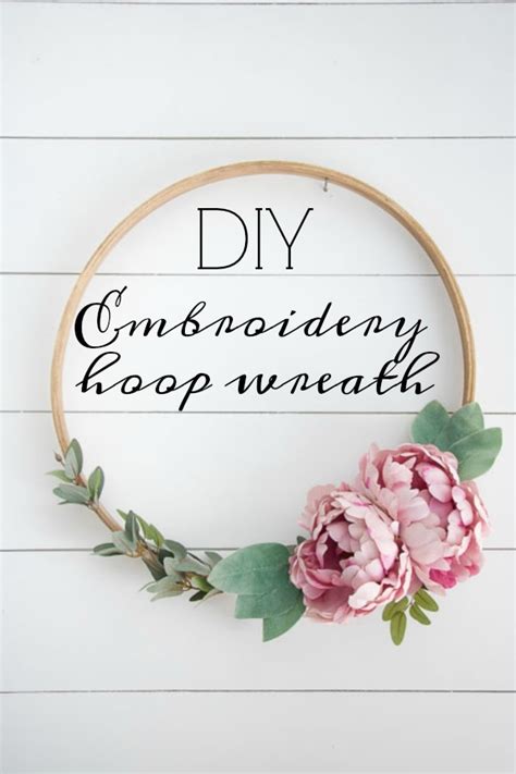 Drop some floral picks into the pocket for the easiest floral arrangement for your front door. DIY Embroidery Hoop Wreath - Seeking Lavendar Lane