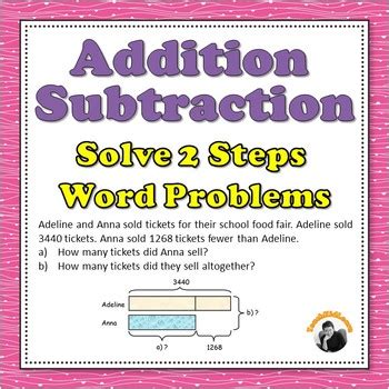 There is a space on each sheet for working out, so that your child can write out the problem and solve it. Addition Subtraction Worksheets 2 Steps Word Problems 3rd ...