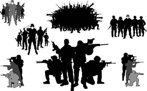 Soldier Silhouettes Download Vector