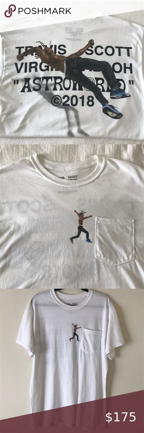 Travis Scott X Virgil Ablohoff White Astroworld T T Shirts For Women