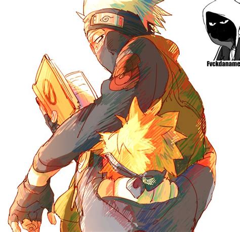 Naruto Uzumaki And Kakashi Sensei By