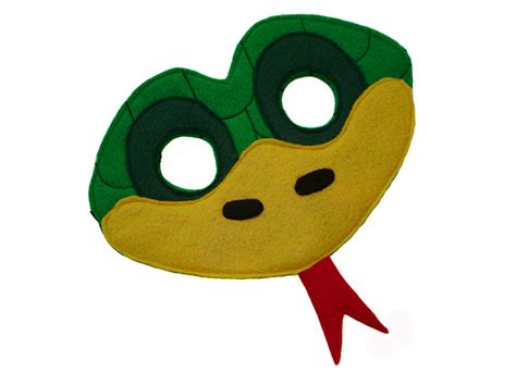 Childrens Green Snake Felt Animal Mask Magical Attic