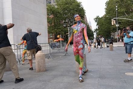 Nyc Bodypainting Day In Us July Stock Pictures Editorial