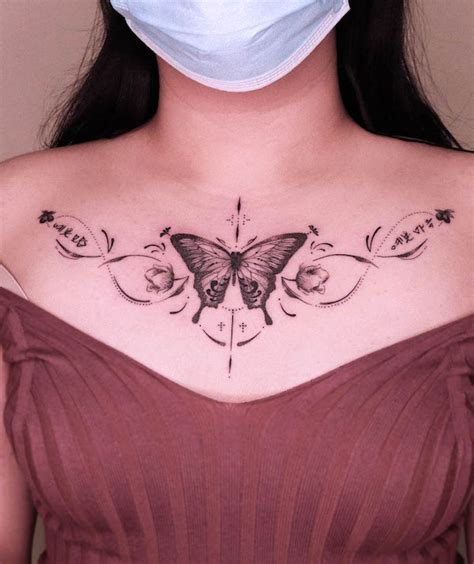 Aggregate More Than 82 Cute Chest Tattoos For Females Super Hot Incdgdbentre
