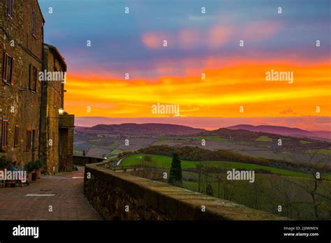 The Landscape Of The Val Dorcia Valley Stock Photo Alamy