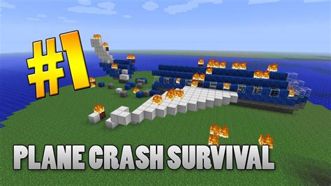 Minecraft 132 Adventure Map Plane Crash Survival Part 1 Youtube