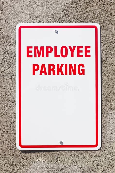 Employee Parking Sign On Wall Stock Photo Image Of Copy Capital
