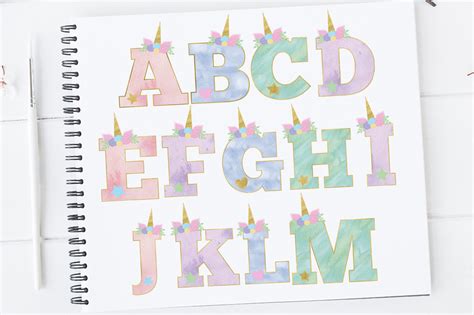unicorn letters unicorn letters clipart unicorn alphabet