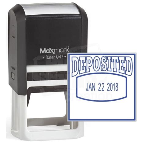 Maxmark Q43 Large Size Date Stamp With Deposited Self Inking Stamp