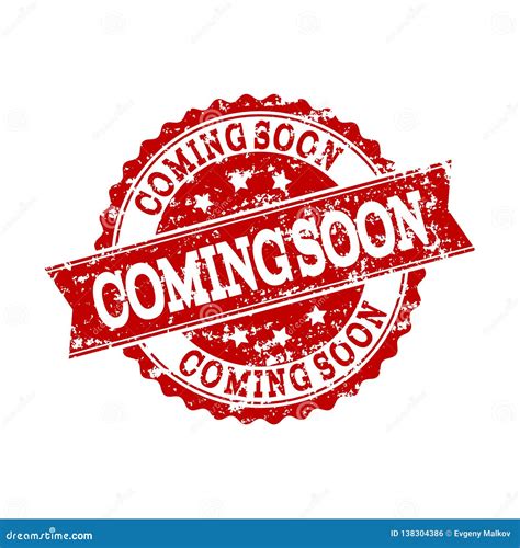Red Grunge Coming Soon Stamp Seal Watermark Stock Vector Illustration