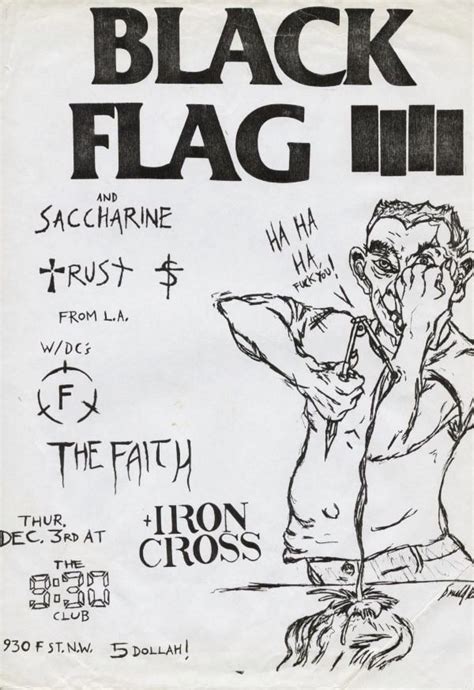 Henrys First Time Playing Dc With Black Flag 1981 Punk Poster Vintage Concert Posters