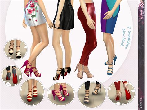 The Sims Resource High Heel Strappy Shoes