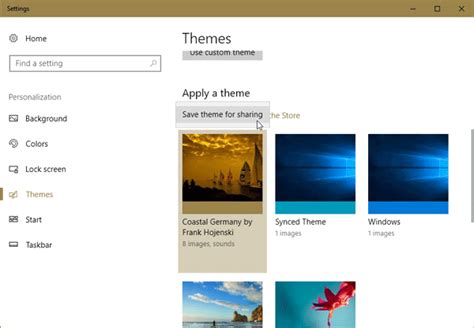 How To Create Save Use Delete Themes In Windows 1110