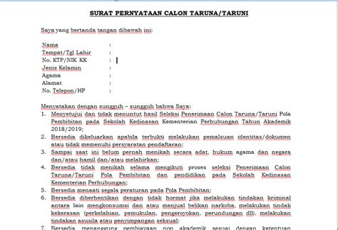 Check spelling or type a new query. SURAT PERNYATAAN CALON TARUNA / TARUNI | Anakciremai