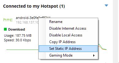 Custom DHCP Ranges And Static IP Addresses Connectify Hotspot