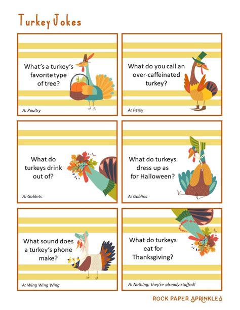 6 Printable Thanksgiving Jokes For Kids Rock Paper Sprinkles