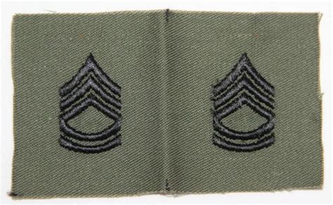Original Vietnam Era Us Army E 7 Sergeant First Class Cloth Collar