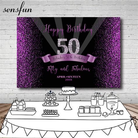 Sensfun Photography Background Black Sparkly Purple Glitter Woman Happy