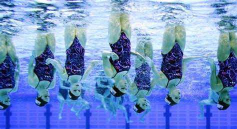 Swimmers Synchronize At Olympic Qualification Event In London