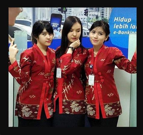 Model Seragam Baju Batik Wanita Karyawan Bank Bca Pakaian Untuk