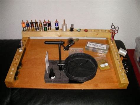 Hard foam fly tying tool caddy and tying station with right hander's vise clamp. 30+ DIY Fly Tying Station Ideas (With images) | Fly tying, Beginner fly tying, Fly tying desk