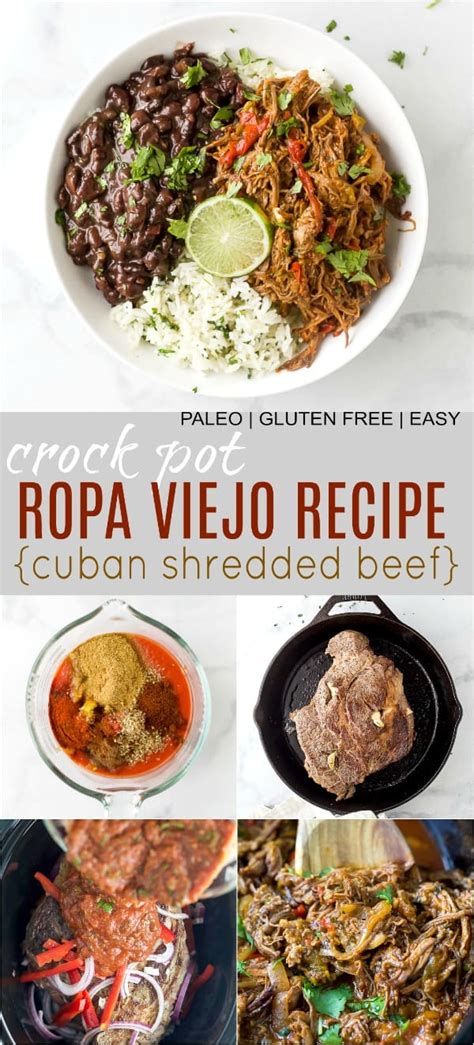 Tender Crock Pot Cuban Ropa Vieja Shredded Beef Joyful Healthy Eats