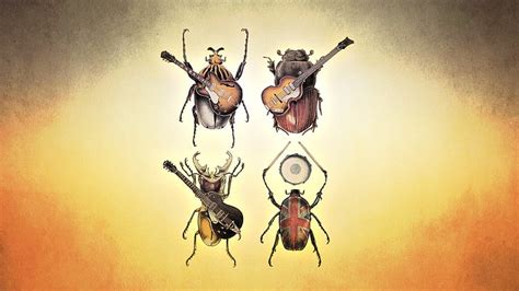 Hd Wallpaper Bands Beatles Beetle Funny Groups Guitar Humor