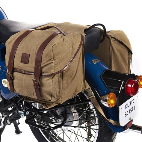 Royal Enfield Canvas Long Rider Saddle Bag Free Freight On All Orders