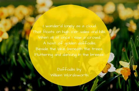 Daffodils Poem William Wordsworth Visual English School Learn