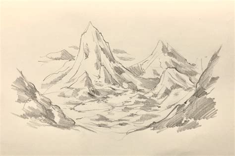 Artstation Mountain Landscape Sketch