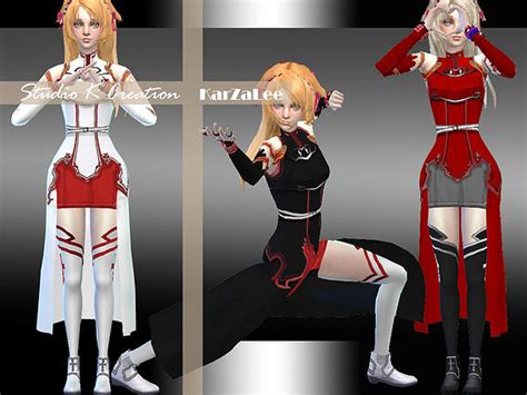 Asuna Outfit At Studio K Creation Sims 4 Updates