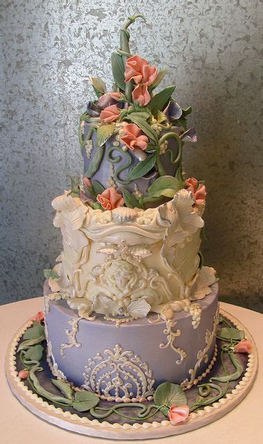 Romantic Art Nouveau Wedding Cake