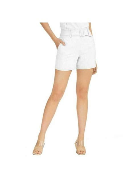 Inc Inc Womens White Solid Shorts Size L