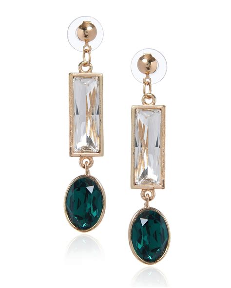 Emerald Swarovski Earrings By Amoliconcepts The Secret Label