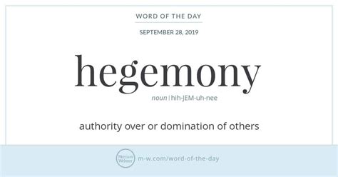 Hegemony Word Of The Day Weird Words Uncommon Words