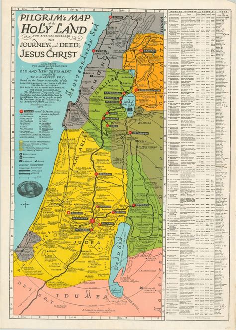 Pilgrims Map Of The Holy Land Curtis Wright Maps
