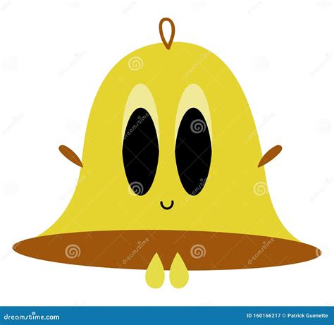 A Smiling Yellow Bell Vector Or Color Illustration Stock Vector