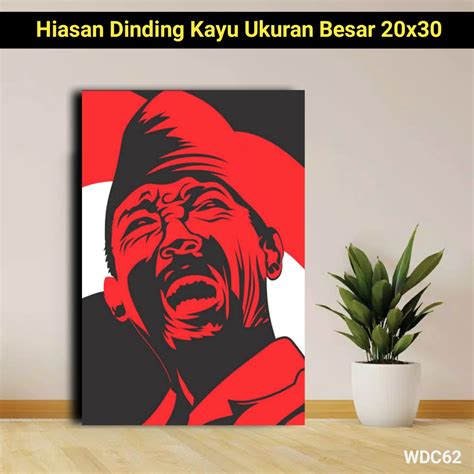 Jual Poster Kayu Ir Soekarno Poster Bung Karno Shopee Indonesia