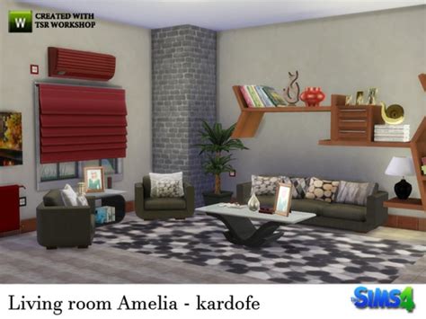 The Sims Resource Living Room Amelia By Kardofe • Sims 4 Downloads