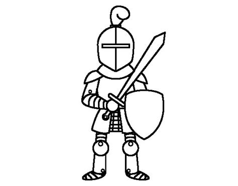 Knight With Sword And Shield Coloring Page