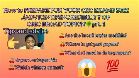 How To Prepare For Your Cxc Exams 2022advicetipscredibility Of
