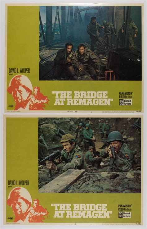 Lot The Bridge At Remagen Movie Lobby Cards