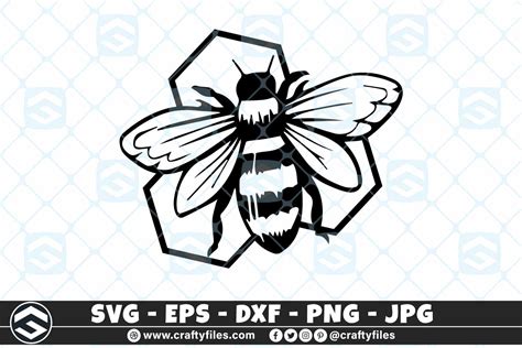 Bee SVG Honey Bee Happy SVG Insects DXF Crafty Files